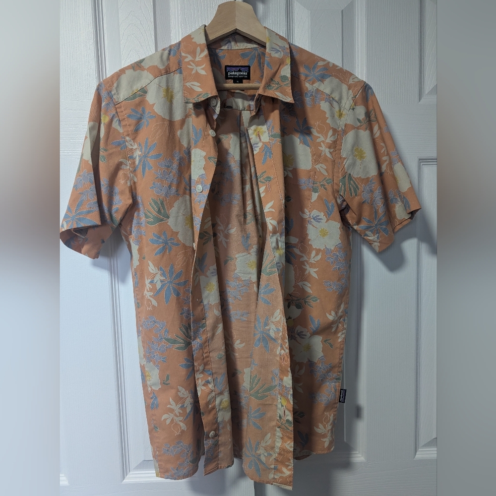 Patagonia Men's Floral Orange Shirt